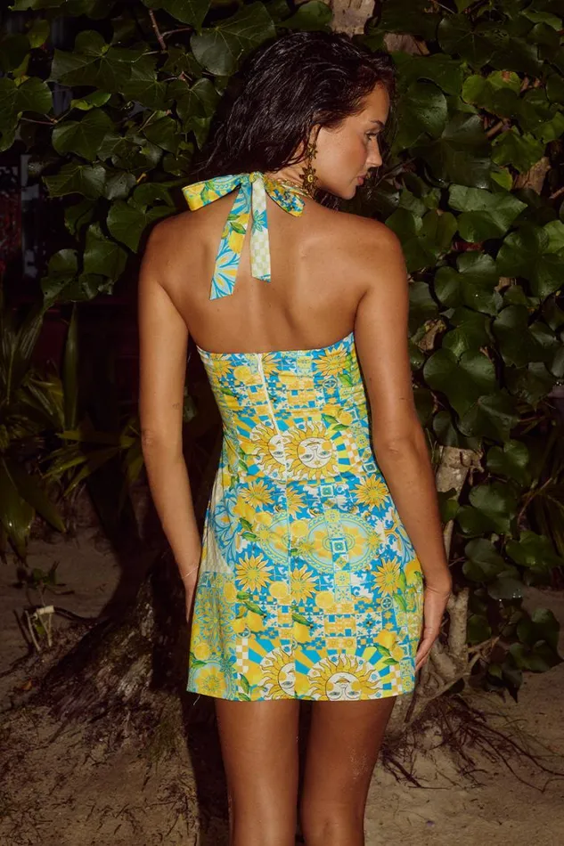 Runaway The Label Mini Dresses ANACAPRI MINI DRESS Anacapri Lemon 8211 Women
