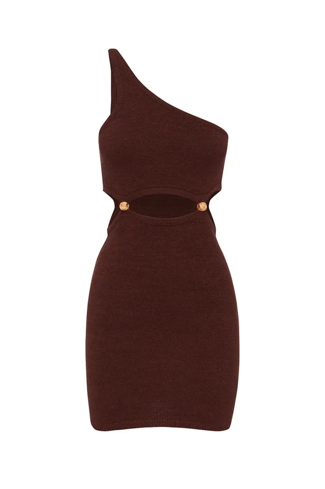 Runaway The Label Mini Dresses NORMANI MINI DRESS Chocolate 8211 Women