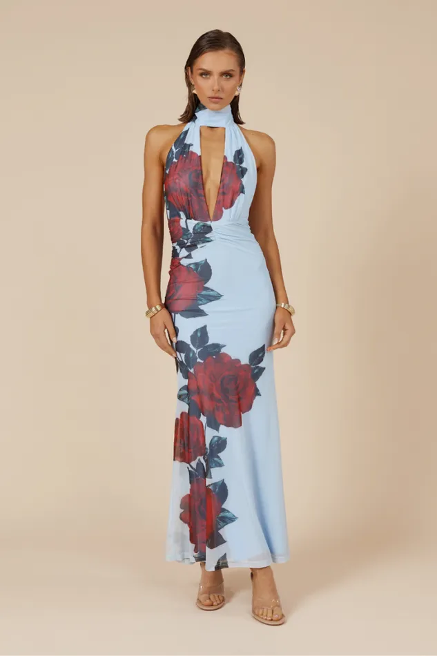 Runaway The Label Race Day Dresses ANTONIE MAXI DRESS Red Rose 8211 Women