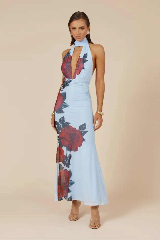 Runaway The Label Race Day Dresses ANTONIE MAXI DRESS Red Rose 8211 Women