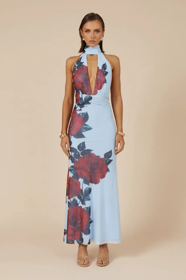 Runaway The Label Race Day Dresses ANTONIE MAXI DRESS Red Rose 8211 Women