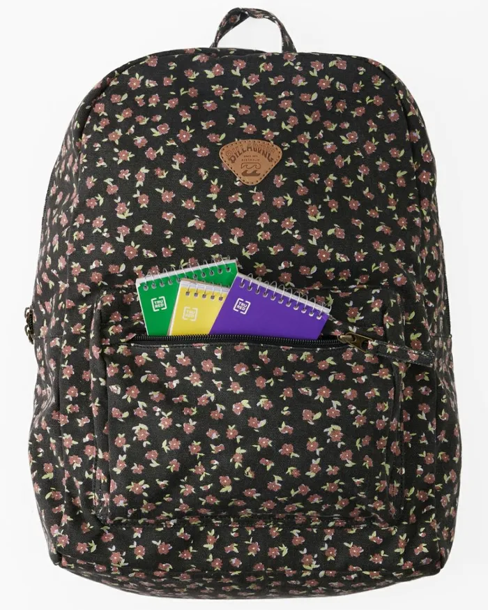 Schools Out Canvas Backpack Black Pebble Women Billabong Backpacks