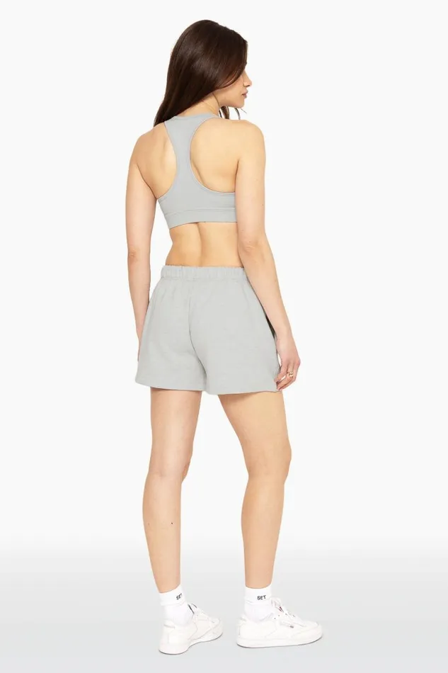 SET ACTIVE Bottoms HEAVYWEIGHT SWEATS SWEAT SHORTS 8211 HEATHER GREY 8211 Women