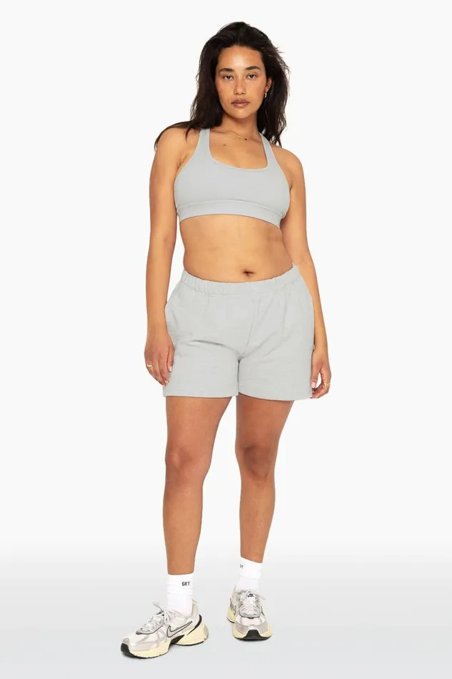SET ACTIVE Bottoms HEAVYWEIGHT SWEATS SWEAT SHORTS 8211 HEATHER GREY 8211 Women