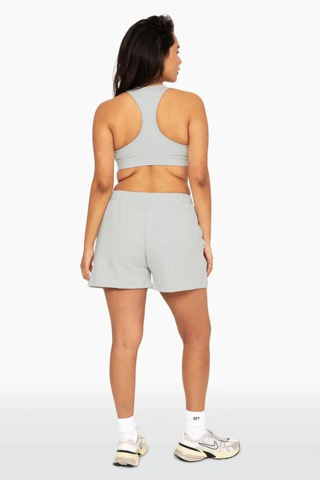 SET ACTIVE Bottoms HEAVYWEIGHT SWEATS SWEAT SHORTS 8211 HEATHER GREY 8211 Women