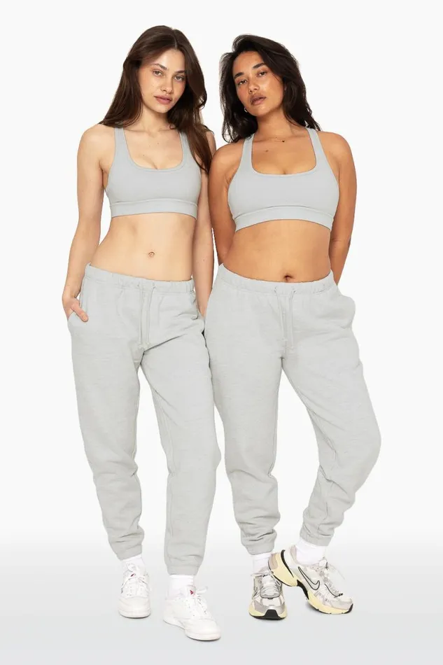 SET ACTIVE Sweats HEAVYWEIGHT SWEATS DRAWSTRING SWEATPANTS 8211 HEATHER GREY 8211 Women