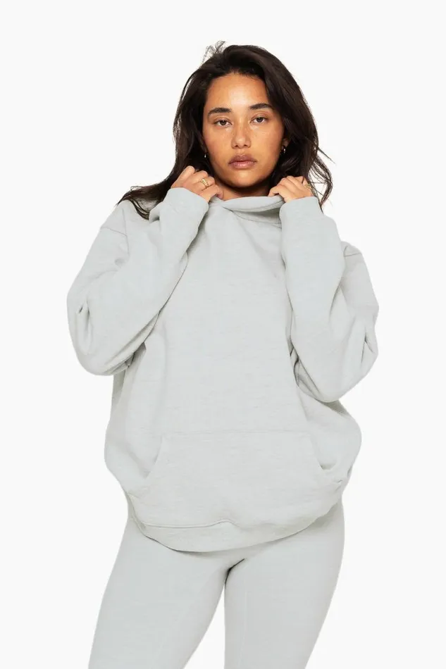 SET ACTIVE Sweats HEAVYWEIGHT SWEATS HOODIE 8211 HEATHER GREY 8211 Women