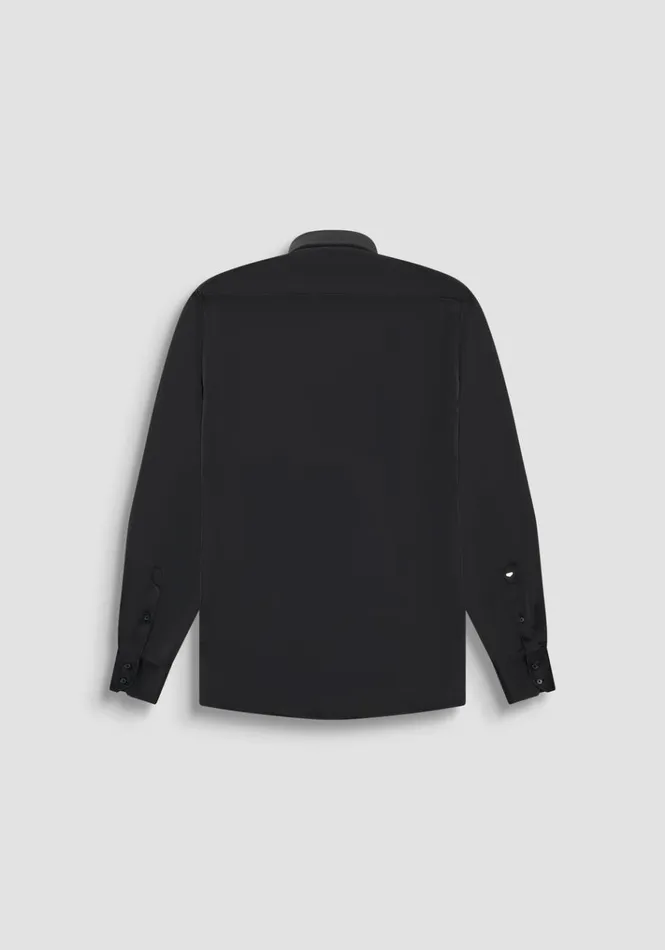 Shirts Men Antony Morato Regular Fit 034Napoli034 Shirt In SoftHand Satin Black
