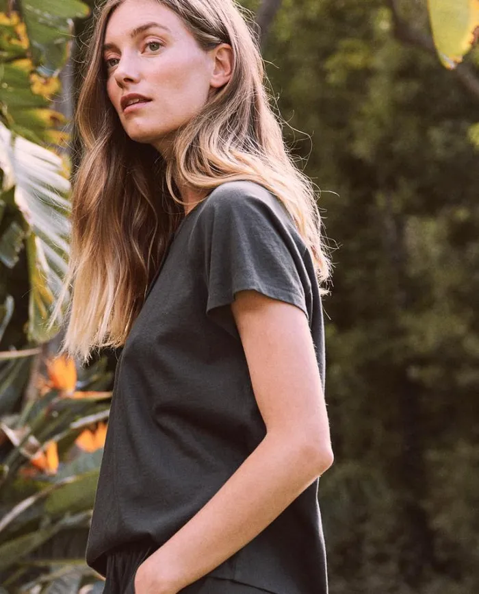 Sleep Tops Women039s The Great The Raglan Sleep Henley Black