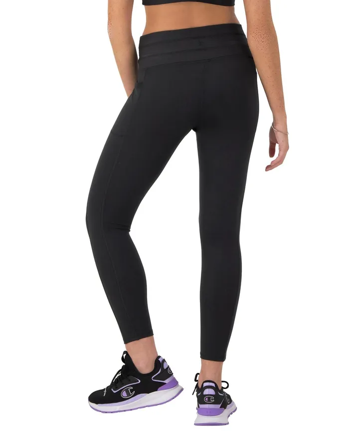 Soft Touch Drawcord Leggings Anti Odor C Logo 25034 Black Women Champion Leggings