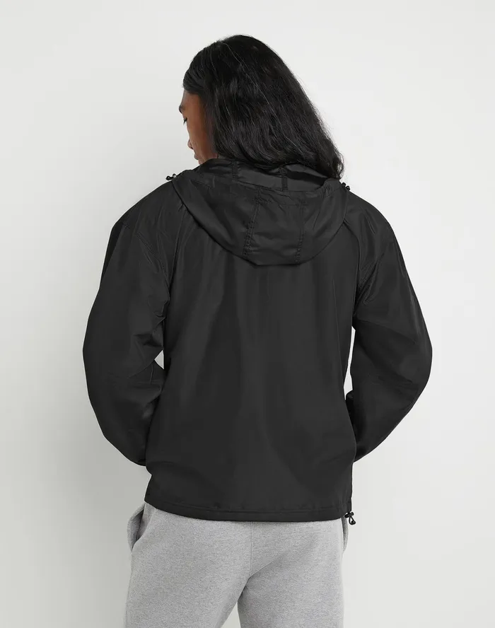 Stadium Packable Jacket Script Logo Black MenWomen Champion Jackets