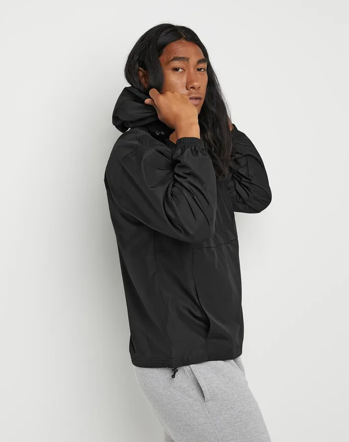 Stadium Packable Jacket Script Logo Black MenWomen Champion Jackets