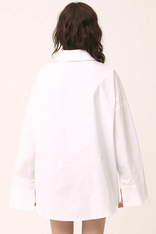Storets Ariana Oversized Fit Shirt Women Mini Dresses