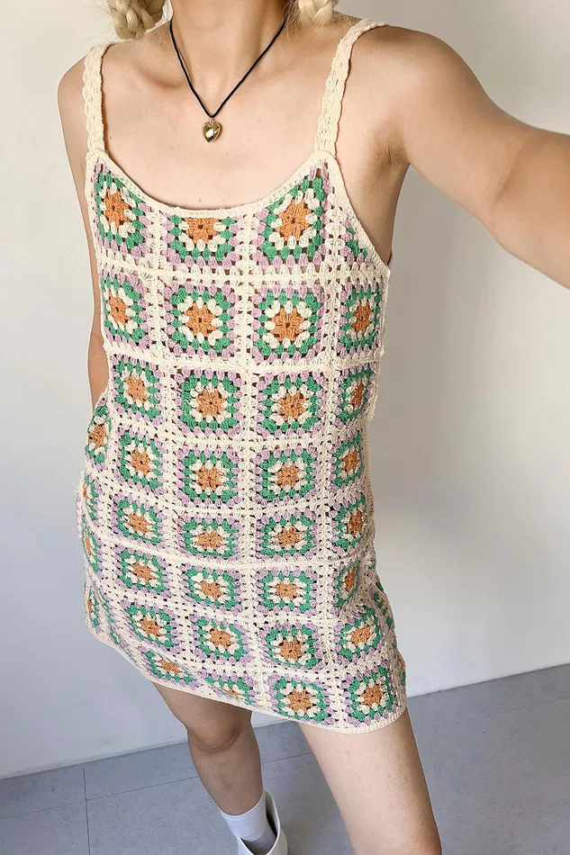 Storets Beverly Crochet Mini Dress Women Mini Dresses