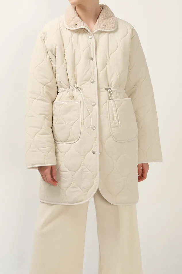 Storets Blair Quilted Borg Coat Women Jackets and Coats