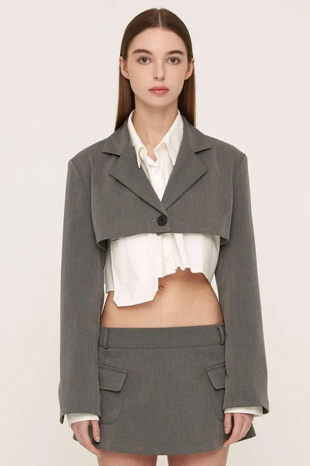 Storets Iris Micro Cropped Jacket Women Jackets and Coats Storets Iris Micro Cropped Jacket Women Jackets and Coats