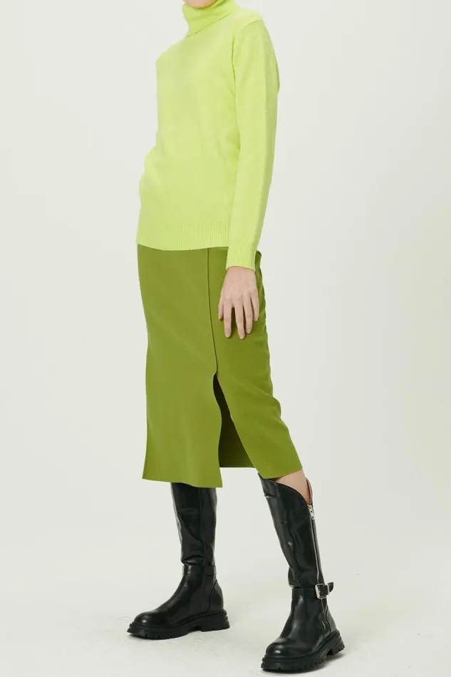 Storets Melissa Slit Front Stretch Skirt Women Skirts
