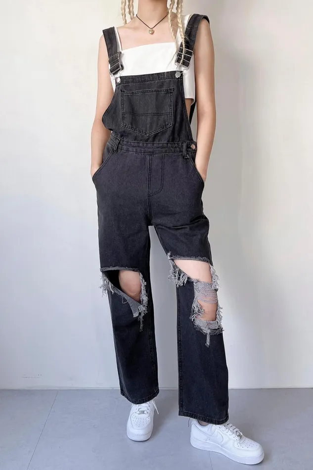 Storets Nora Cut Out Overalls Women Jeans Storets Nora Cut Out Overalls Women Jeans