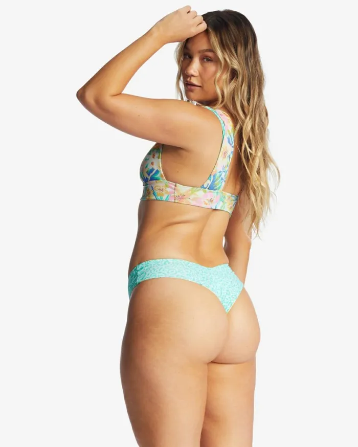 Sweet Tropics Reversible Plunge Bikini Top Multi Women Billabong Bikinis