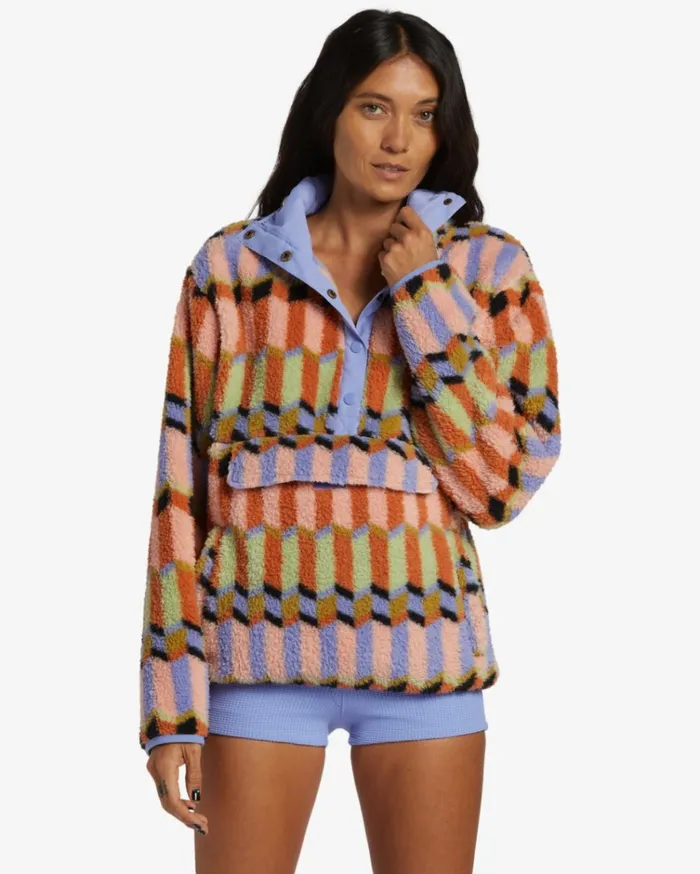 Switchback Mock Neck Fleece Multi Women Billabong Sweatshirts and Fleece