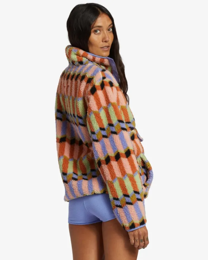 Switchback Mock Neck Fleece Multi Women Billabong Sweatshirts and Fleece
