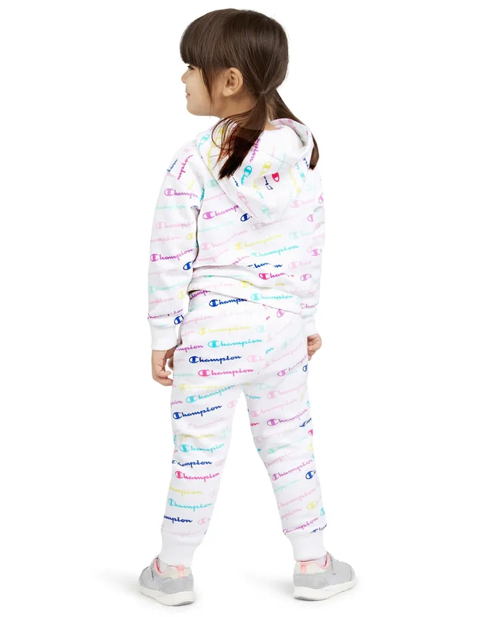Toddler Girls039 Fleece Hoodie and Joggers Set 13034 Bright White Kids Champion Pants and Leggings