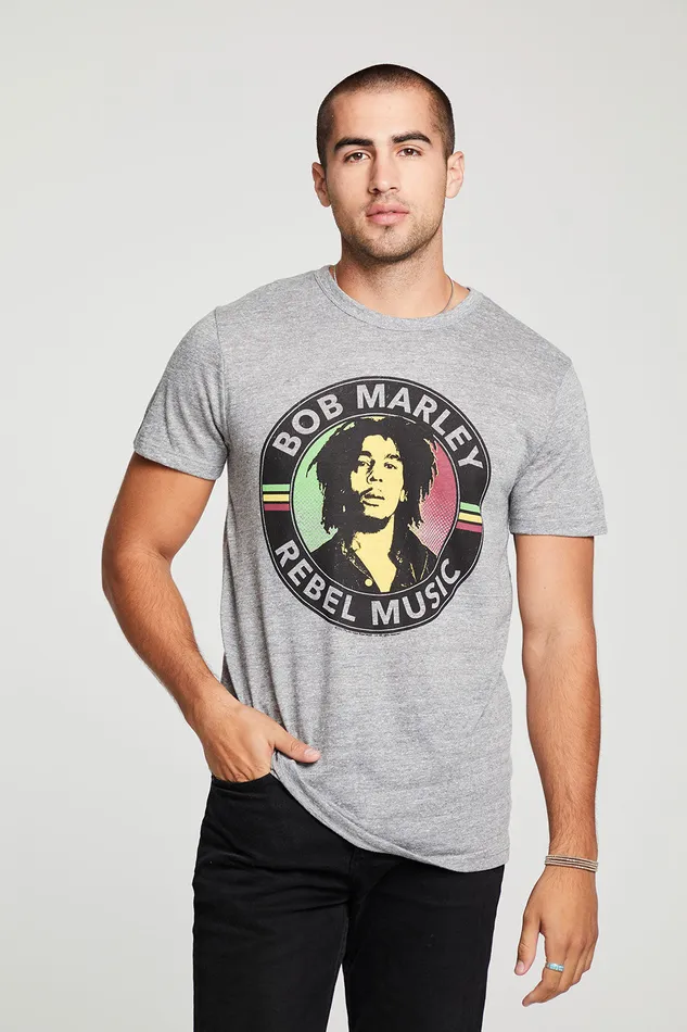 Tops Chaser Brand Mens Bob Marley Rebel Music