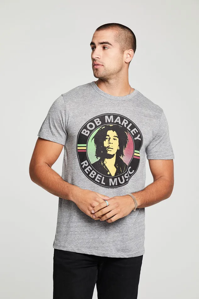 Tops Chaser Brand Mens Bob Marley Rebel Music