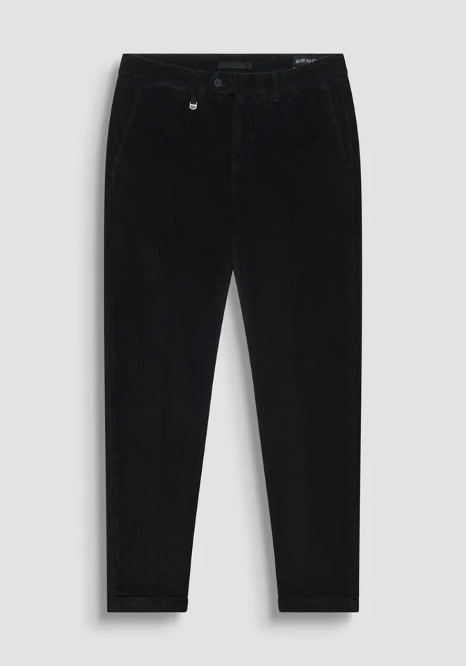 Trousers Men Antony Morato Bryan Skinny Fit Corduroy Trousers Black
