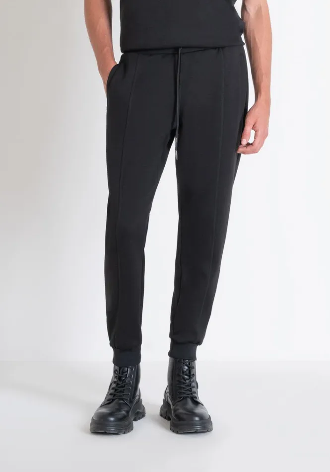 Trousers Men Antony Morato Regular Fit Sweatpants In Black Scuba Fabric Black