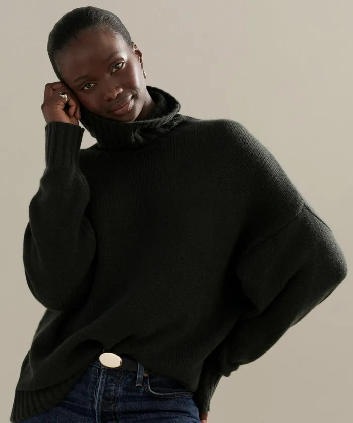 Turtlenecks Women Jenni Kayne Cashmere Porter Turtleneck Forest Forest