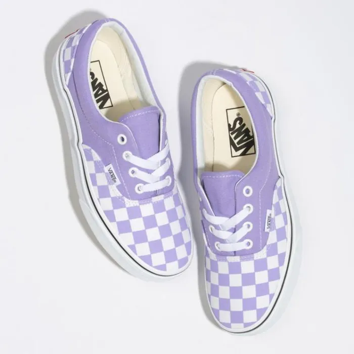 Vans Checkerboard Era Violet TulipTrue White Womens Classics Shoes