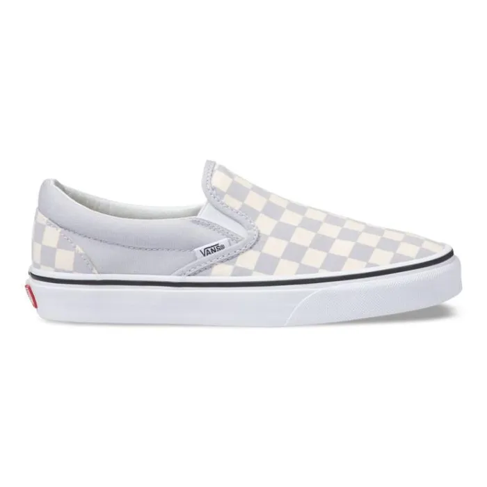Vans Checkerboard SlipOn Gray DawnTrue White Womens Classics Shoes Vans Checkerboard SlipOn Gray DawnTrue White Womens Classics Shoes