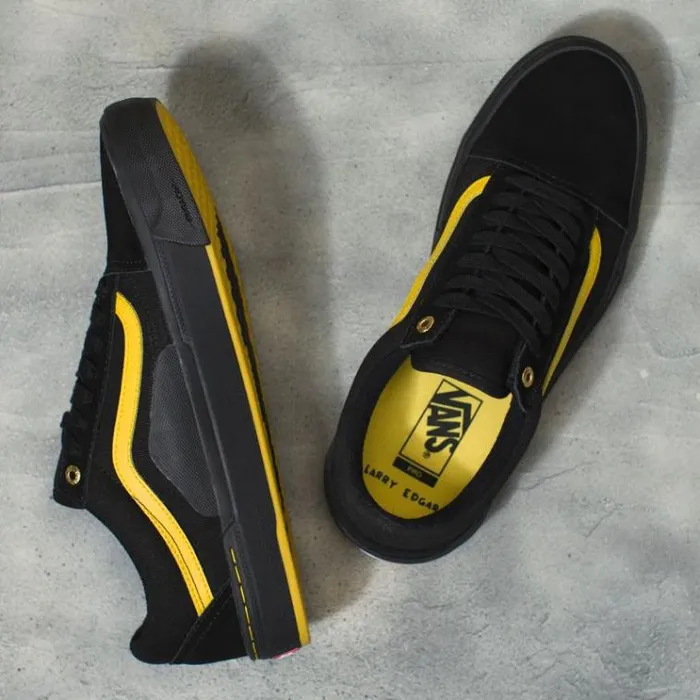 Vans Old Skool Pro BMX Larry EdgarBlackYellow Mens BMX Shoes
