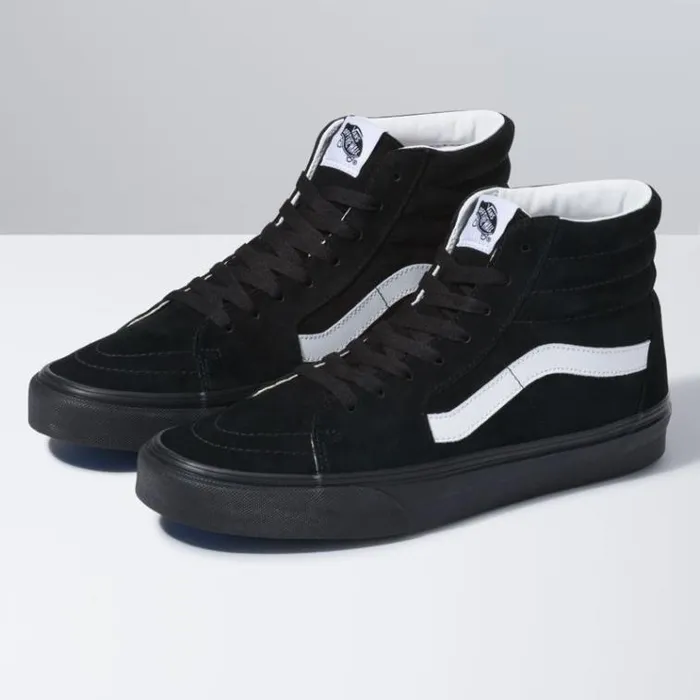 Vans Pig Suede Sk8Hi BlackBlack Mens Classics Shoes