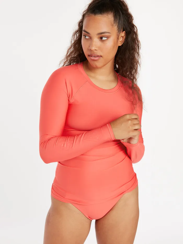 Volcom Rashguards Simply Seamless Long Sleeve UPF 50 Rashguard 8211 Pistol Punch Pistol Punch 8211 Womens