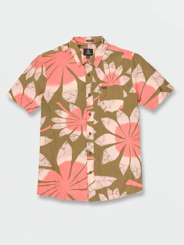 Volcom Shirts and Flannels Bloomin Short Sleeve 8211 Martini Olive Martini Olive 8211 Mens Volcom Shirts and Flannels Bloomin Short Sleeve 8211 Martini Olive Martini Olive 8211 Mens