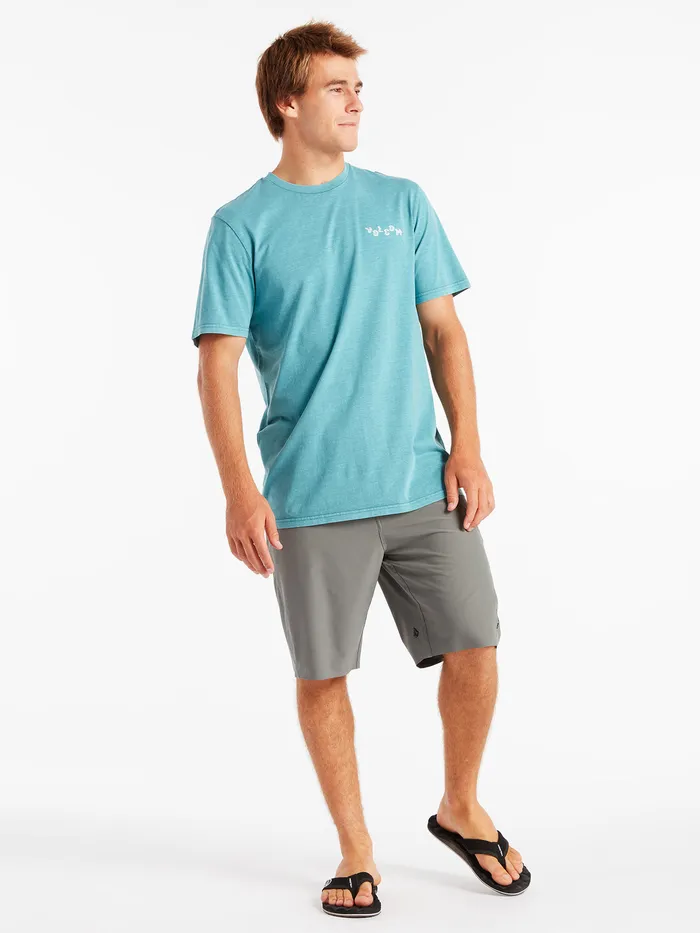 Volcom TShirts and Tanks Staggerly Short Sleeve Tee 8211 Temple Teal Temple Teal 8211 Mens Volcom TShirts and Tanks Staggerly Short Sleeve Tee 8211 Temple Teal Temple Teal 8211 Mens
