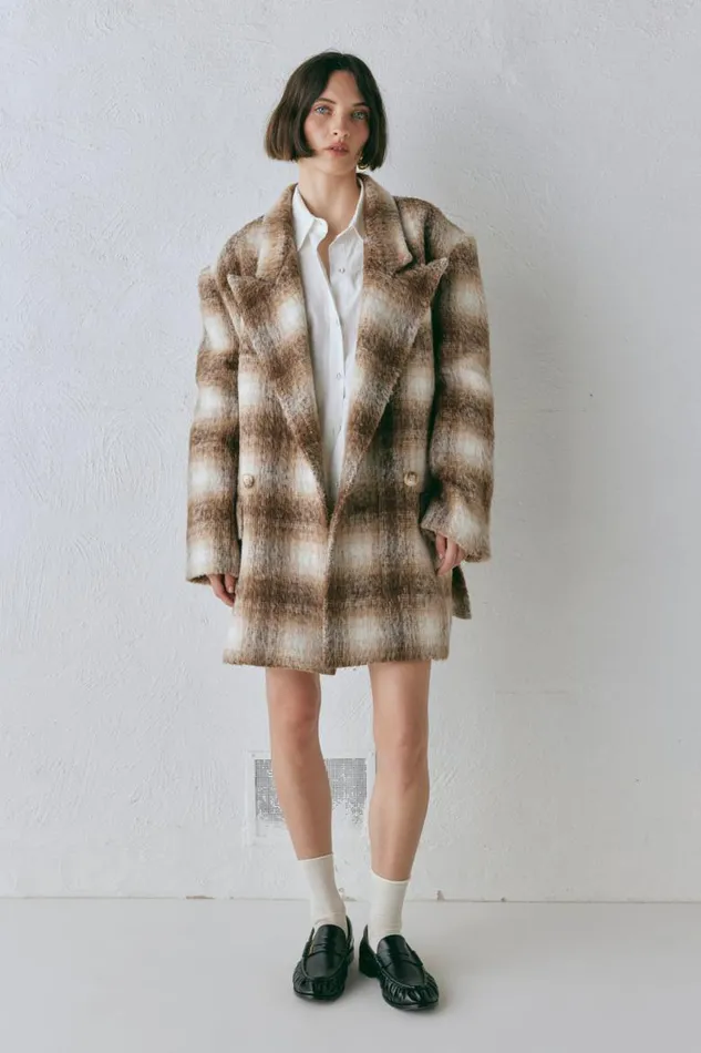 VRG GRL Alexa Blazer Plaid Women JacketsCoats