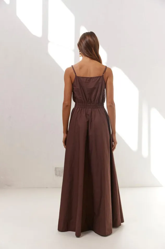 VRG GRL Lou Maxi Dress Chocolate Women MidiMaxi Dresses