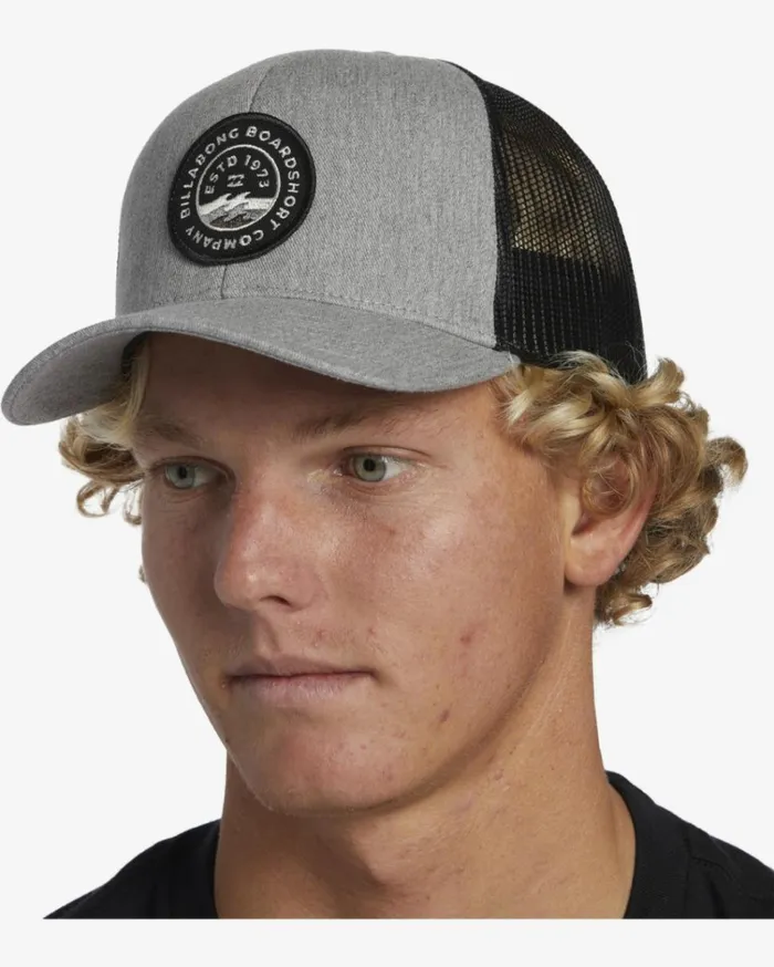 Walled Trucker Hat Grey Black Men Billabong Hats