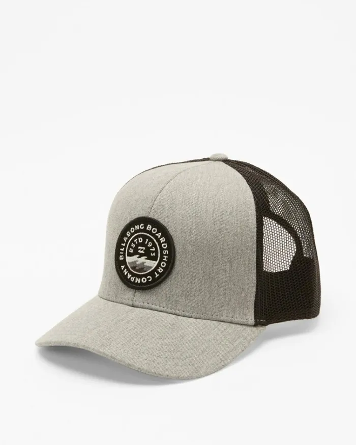 Walled Trucker Hat Grey Black Men Billabong Hats