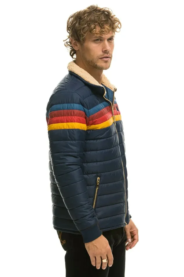 Women 4 STRIPE JACKET 8211 NAVY Aviator Nation Outerwear Women 4 STRIPE JACKET 8211 NAVY Aviator Nation Outerwear
