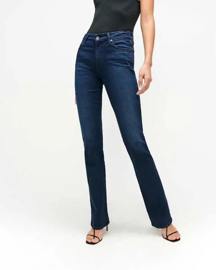 Women 7 For All Mankind Full Length Slim Illusion Kimmie Bootcut In Twilight Blue