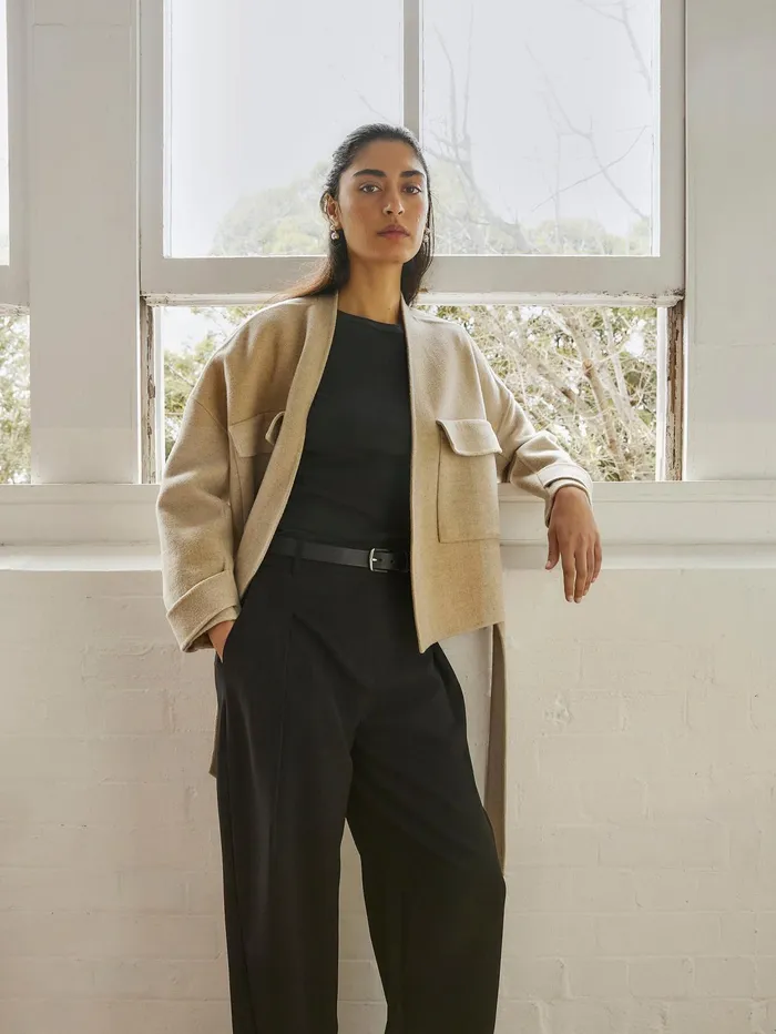Women AEmery 8211 Ames Jacket In Beige Almond Melange The UNDONE Jackets