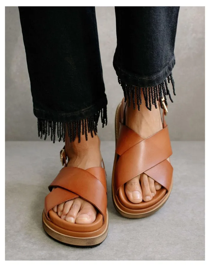 Women ALOHAS Leather Marshmallow Sandala Brown Madewell Sandals