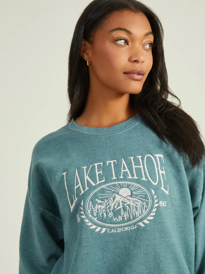Women Altar039d State Activewear Lake Tahoe Graphic Sweatshirt Silverpine