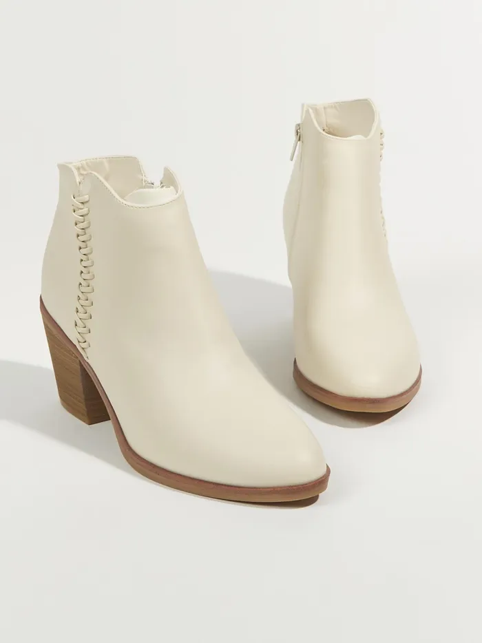 Women Altar039d State Boots Booties Lasso Stitched Ankle Booties Ivory