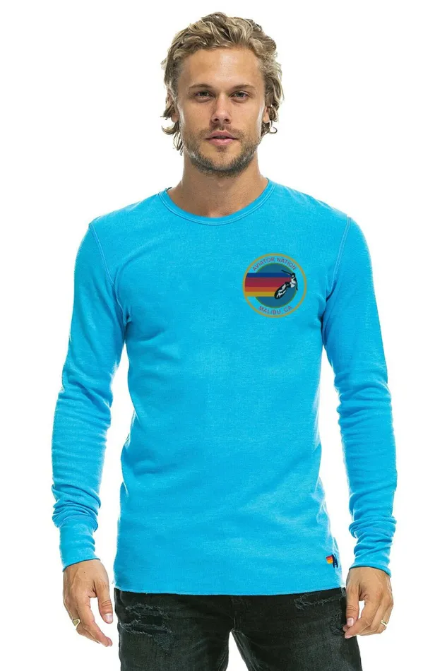Women AVIATOR NATION MALIBU THERMAL 8211 NEON BLUE Aviator Nation UnisexTees Women AVIATOR NATION MALIBU THERMAL 8211 NEON BLUE Aviator Nation UnisexTees