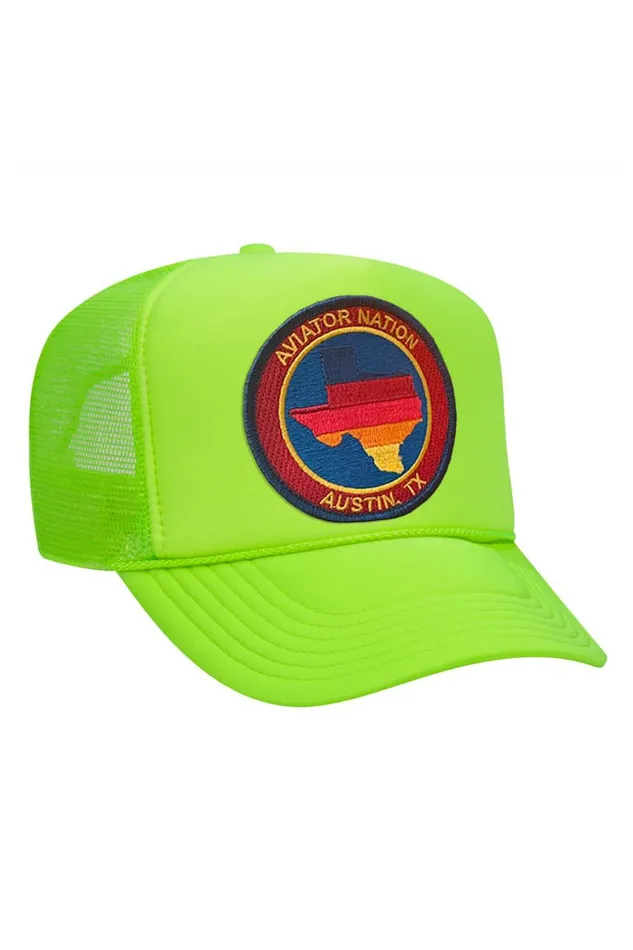 Women AVIATOR NATION TEXAS TRUCKER HAT Aviator Nation TruckerHats Women AVIATOR NATION TEXAS TRUCKER HAT Aviator Nation TruckerHats